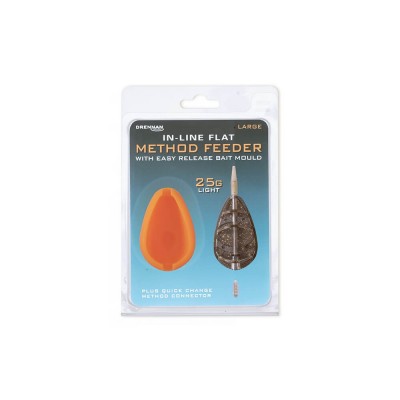 DRENNAN KOSZYCZEK Z FORMĄ ZESTAW 25 g FLAT METHOD FEEDER LARGE (TFFFBL25)