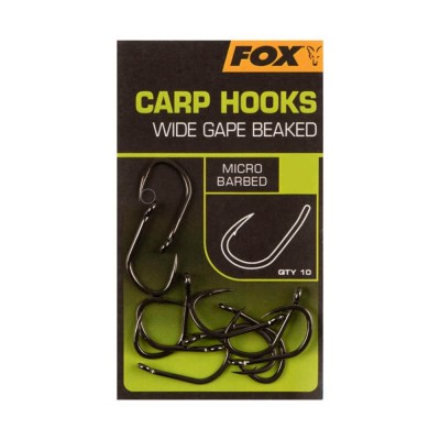 FOX HACZYK CARP HOOKS WIDE GAPE BEAKED nr4 (CHK228)